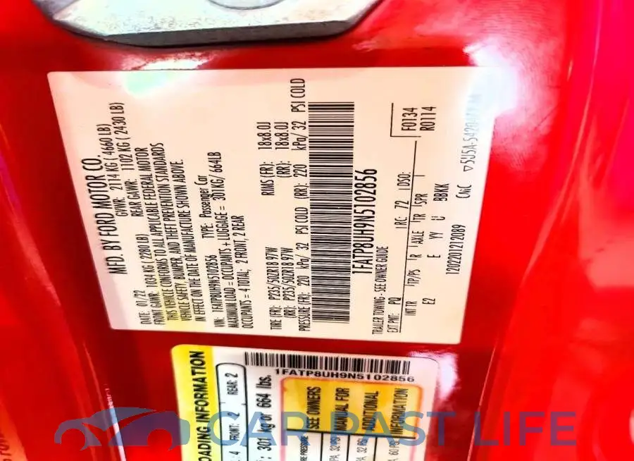 1FATP8UH9N5102856# 12