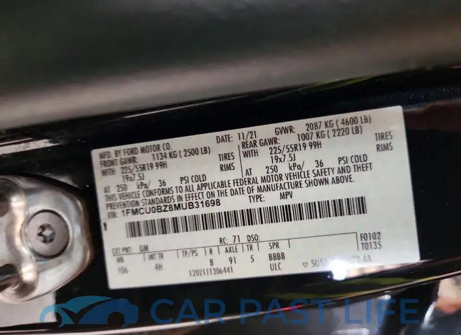 1FMCU0BZ8MUB31698# 14