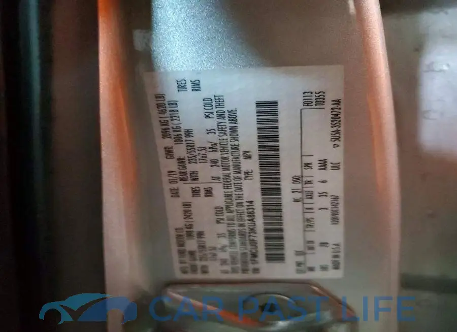 1FMCU0F73KUA88314# 13