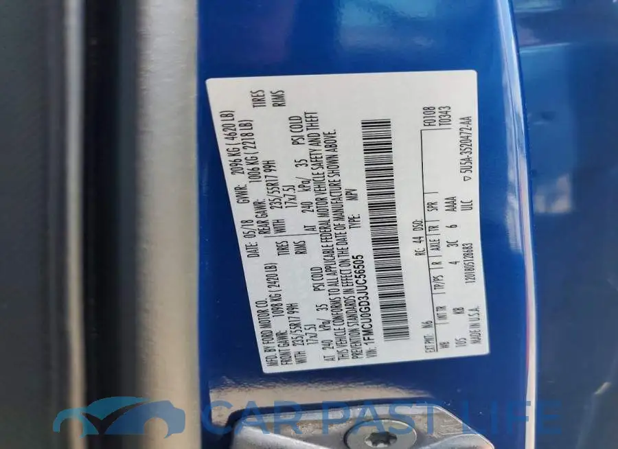 1FMCU0GD3JUC56505# 12