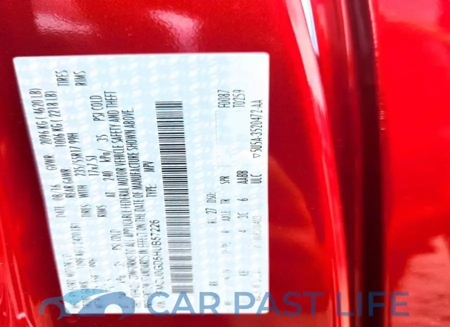 1FMCU0GD5HUB57226# 13