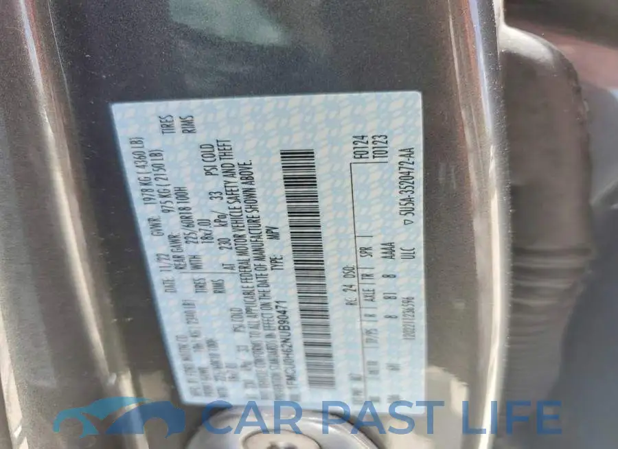 1FMCU0H62NUB90471# 13
