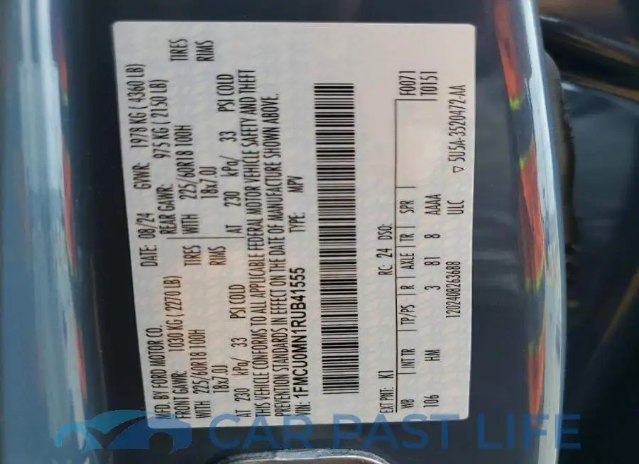 1FMCU0MN1RUB41555# 14