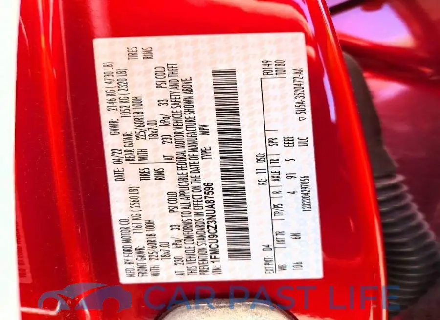 1FMCU9CZ3NUA87596# 13