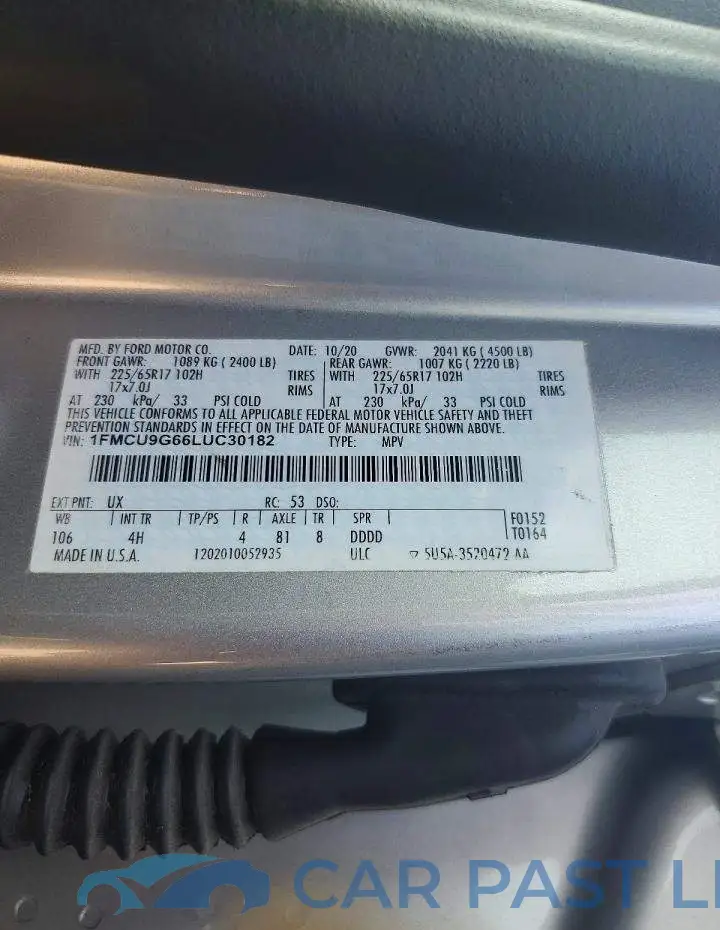 1FMCU9G66LUC30182# 13