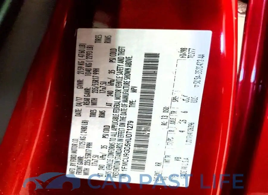 1FMCU9GD5HUD71279# 13