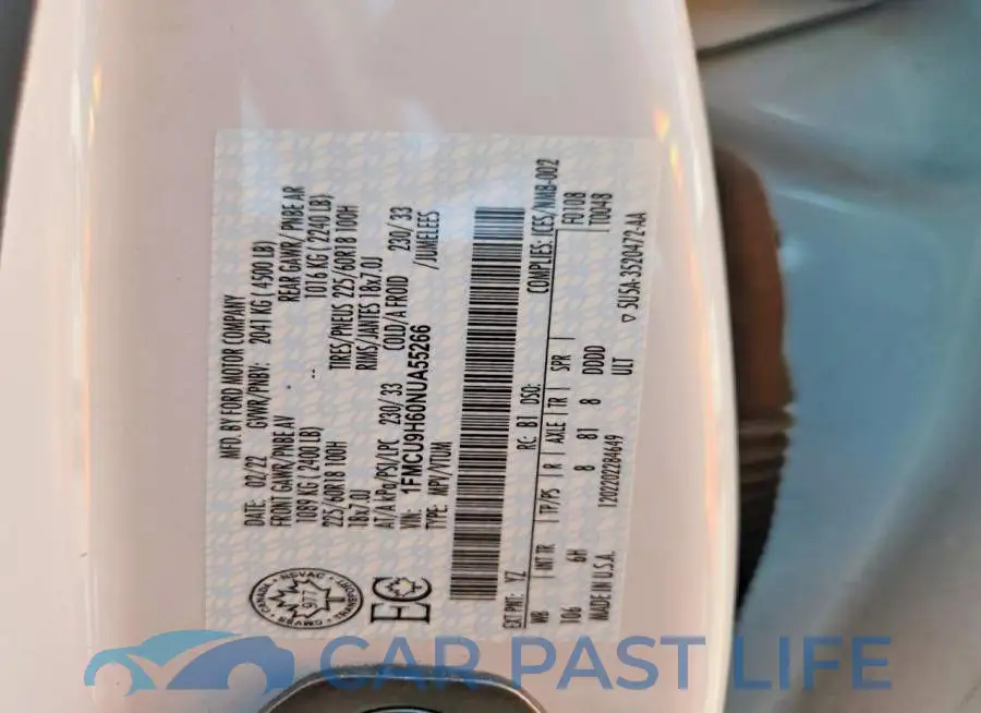 1FMCU9H60NUA55266# 13