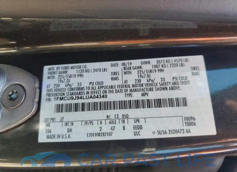 1FMCU9J94LUA04340# 13