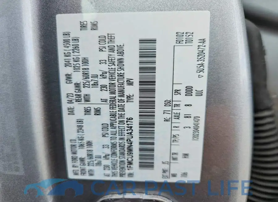 1FMCU9MN4PUA34176# 12