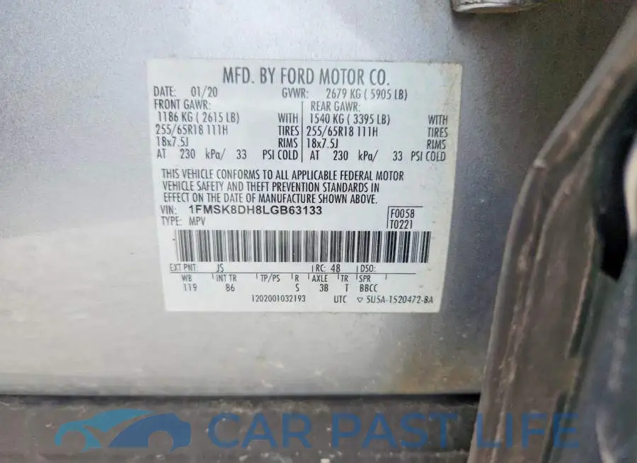 1FMSK8DH8LGB63133# 13