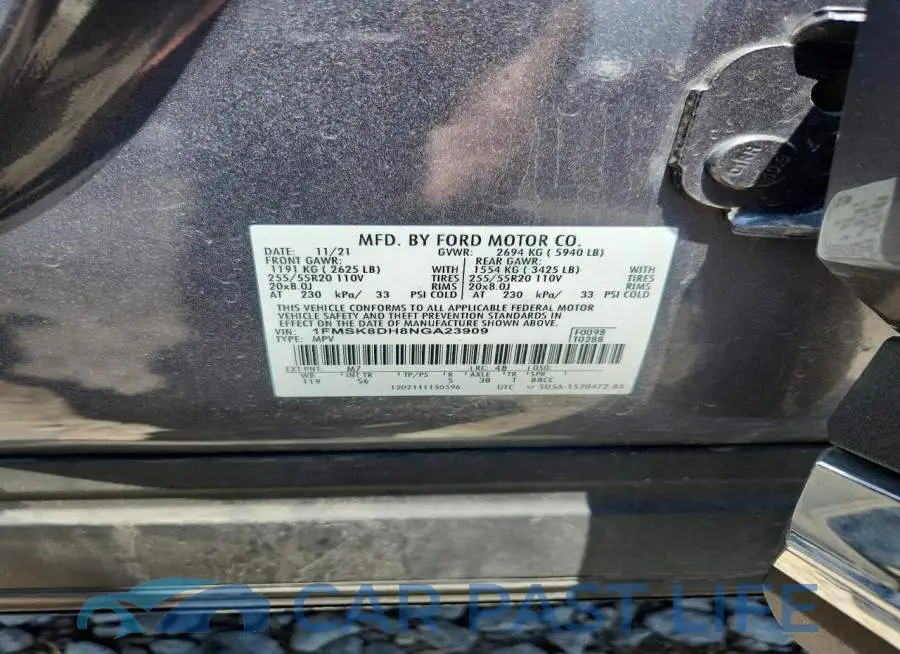 1FMSK8DH8NGA23909# 13
