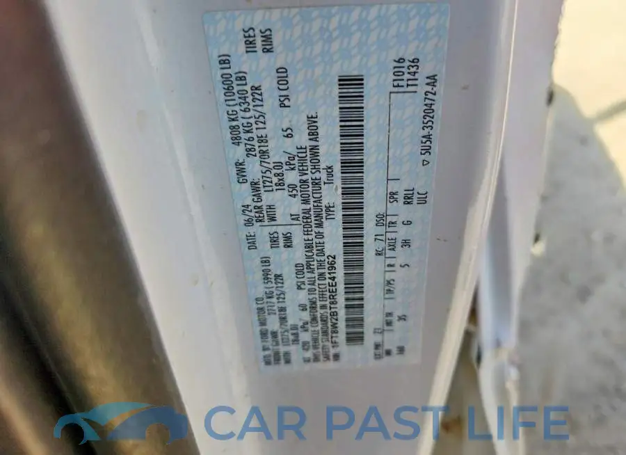 1FT8W2BT8REE41962# 12