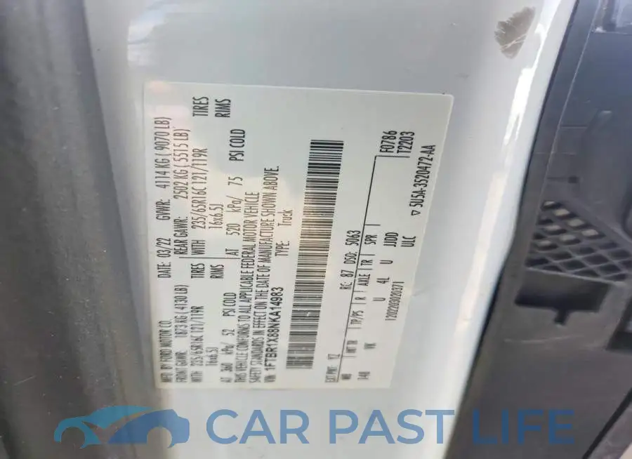 1FTBR1X88NKA14983# 14