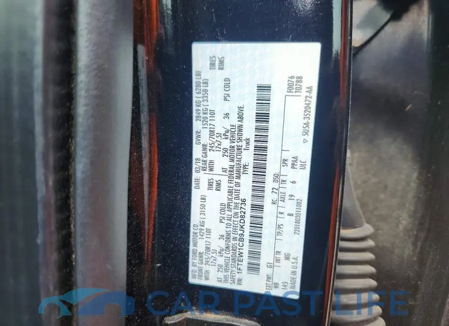 1FTEW1CB9JKD82736# 12