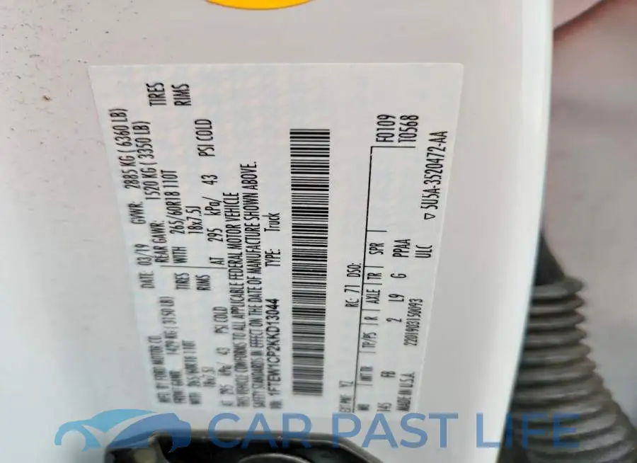 1FTEW1CP2KKD13044# 12