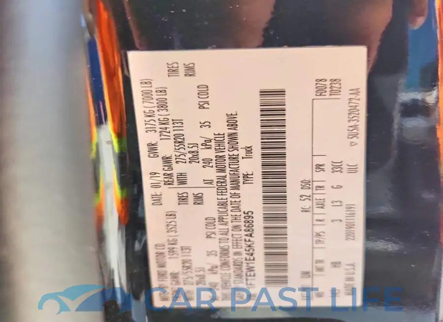 1FTEW1E45KFA86895# 12
