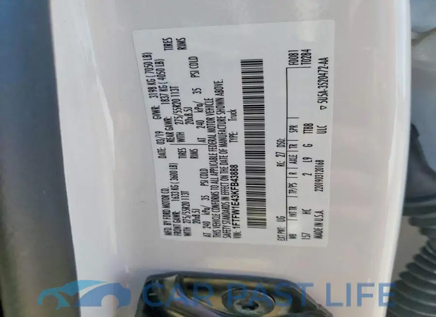 1FTFW1E43KFB43888# 12