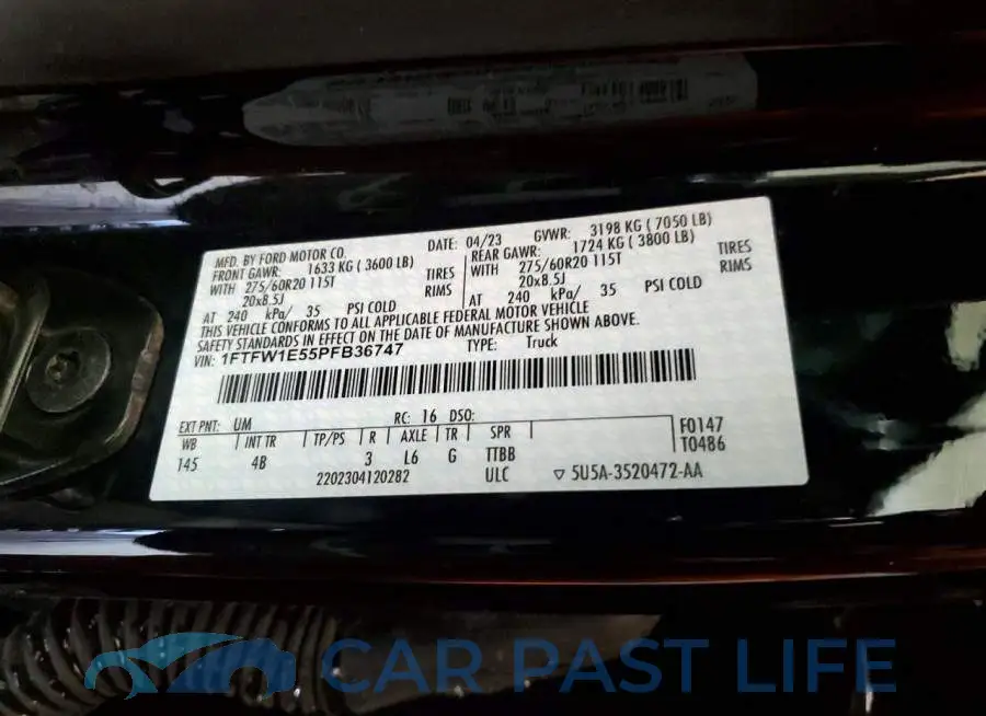 1FTFW1E55PFB36747# 12