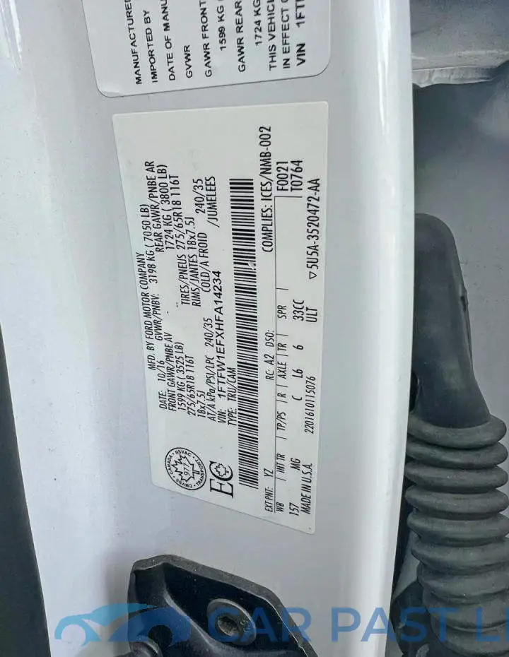 1FTFW1EFXHFA14234# 10