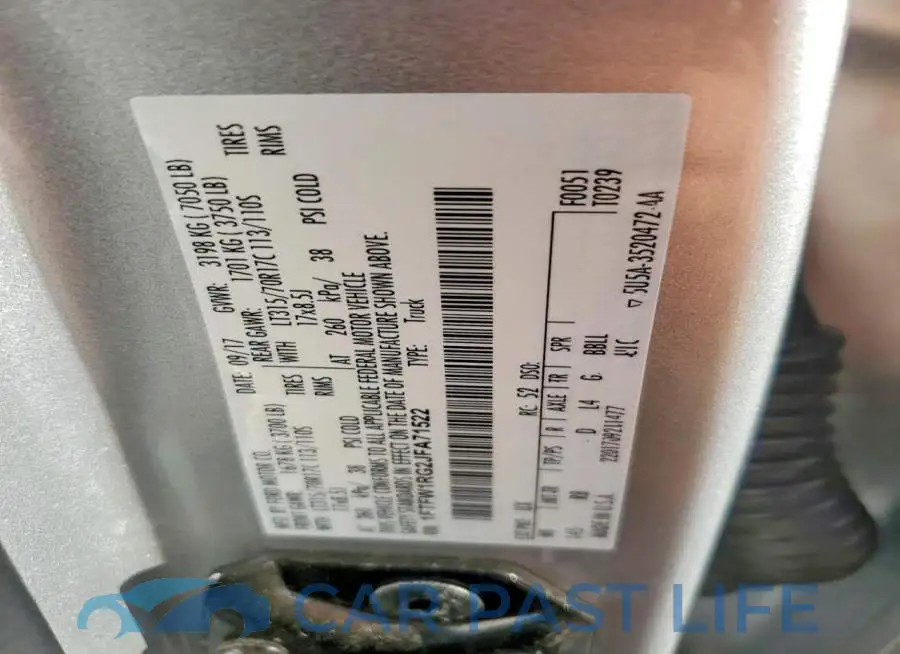 1FTFW1RG2JFA71522# 13