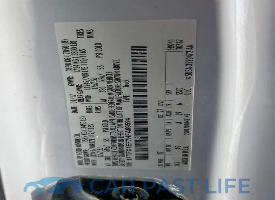 1FTFX1EF7HFA99594# 13