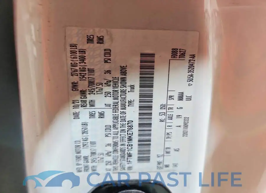 1FTMF1CB1MKE76870# 12