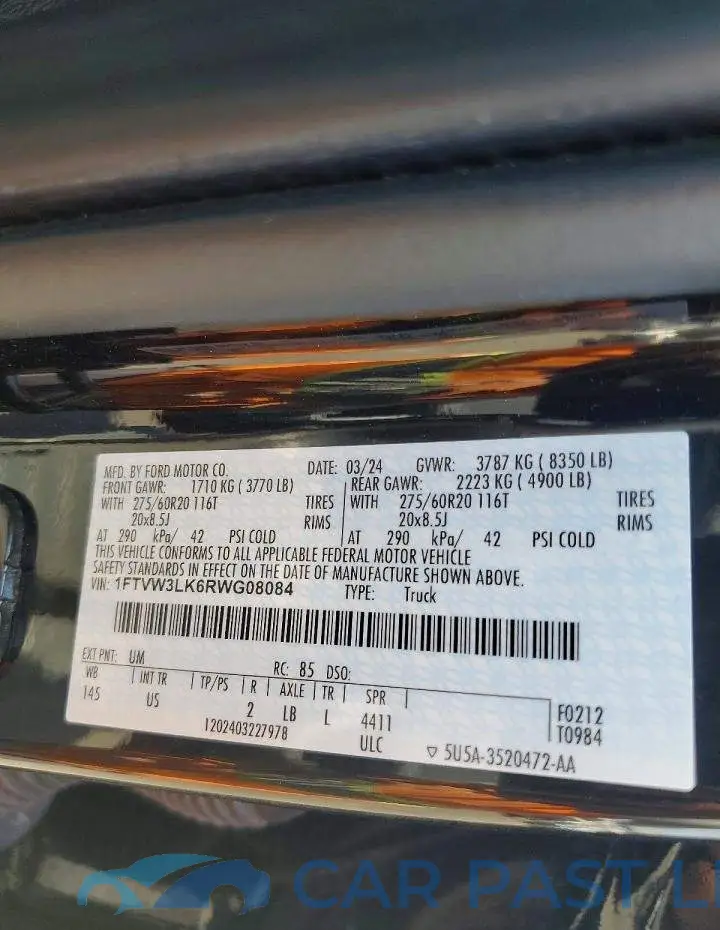 1FTVW3LK6RWG08084# 12