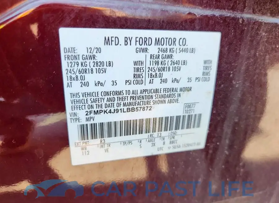 2FMPK4J91LBB57872# 12
