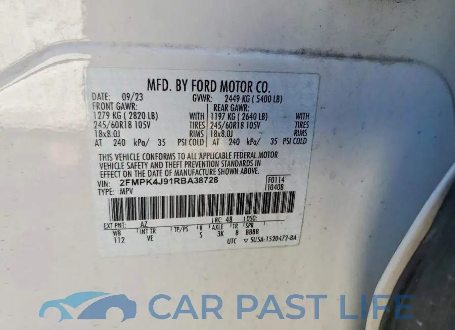 2FMPK4J91RBA38728# 13