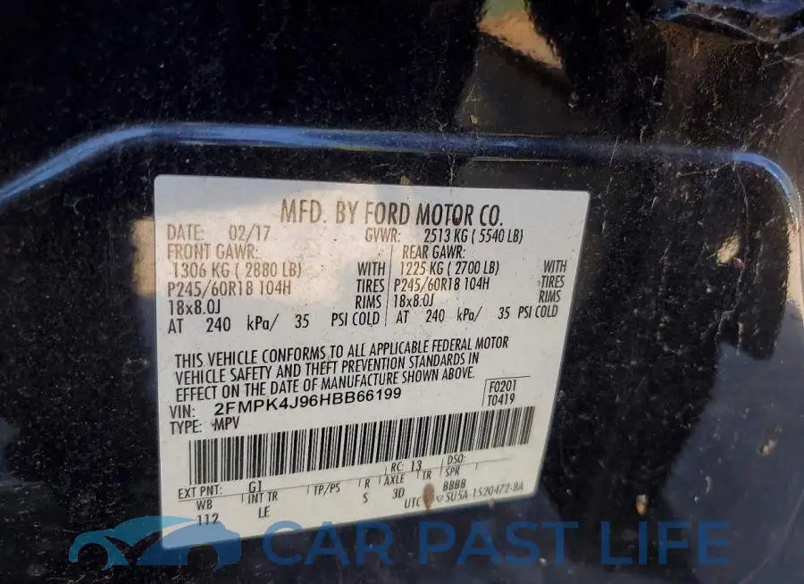 2FMPK4J96HBB66199# 12