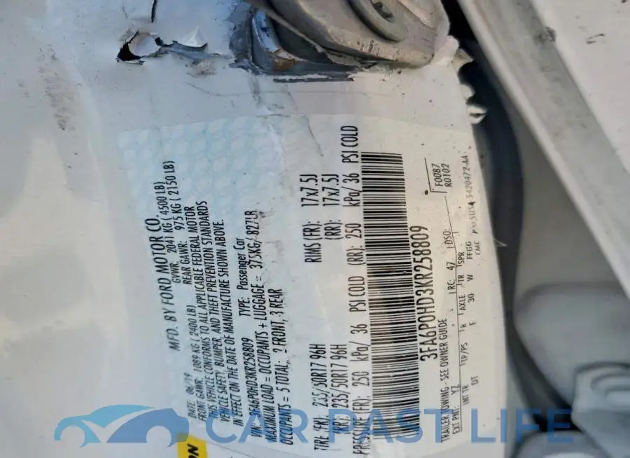 3FA6P0HD3KR258809# 12