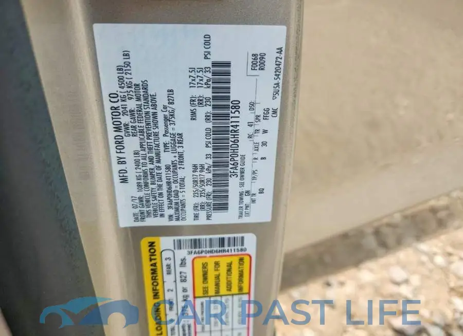 3FA6P0HD6HR411580# 12