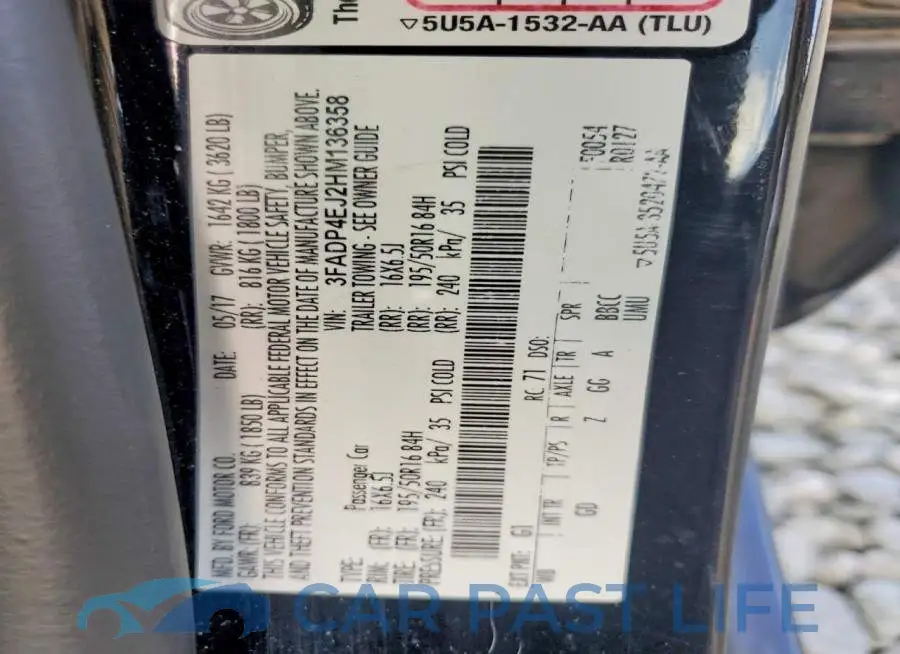 3FADP4EJ2HM136358# 12