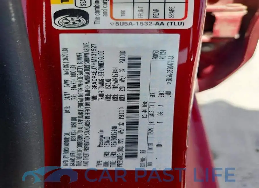 3FADP4EJ7HM131527# 12