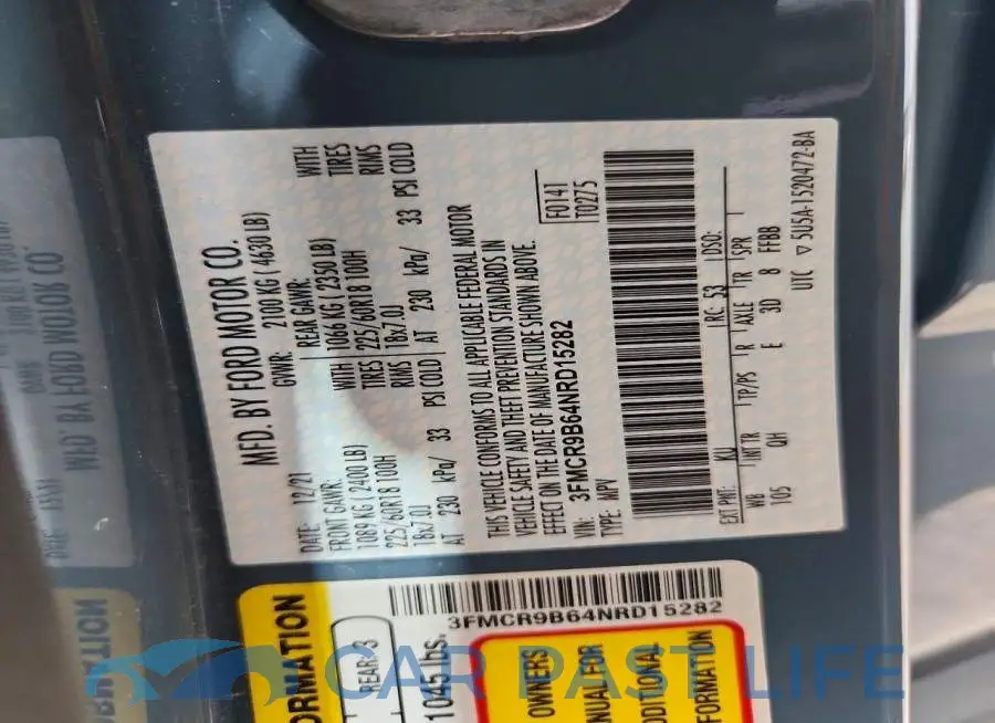 3FMCR9B64NRD15282# 13