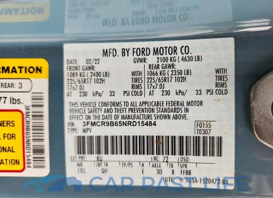 3FMCR9B65NRD15484# 12