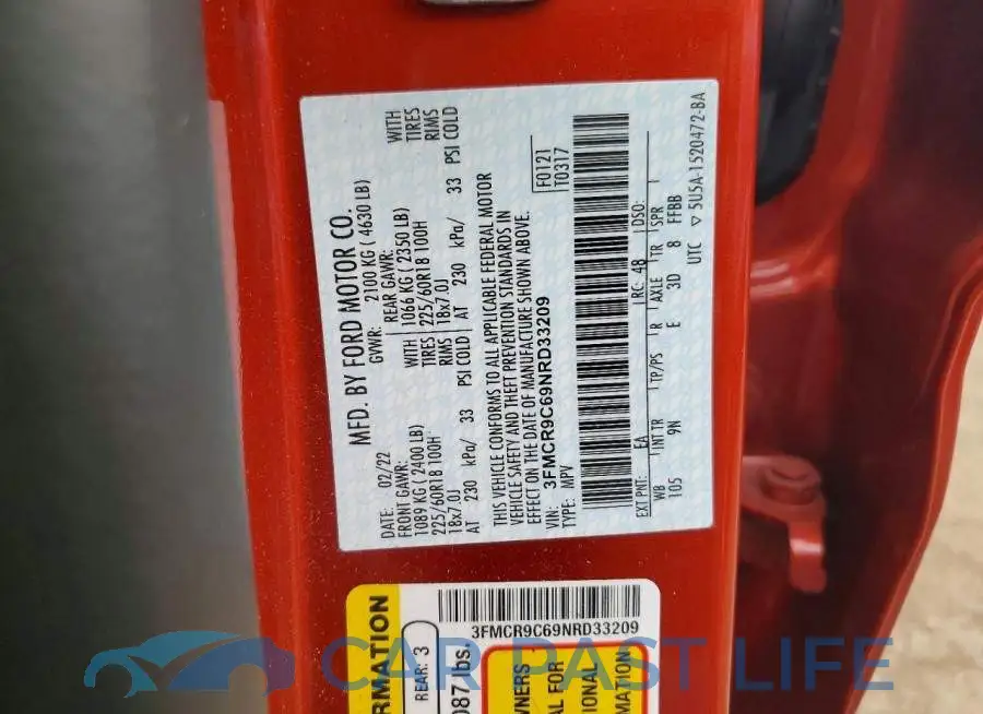 3FMCR9C69NRD33209# 13