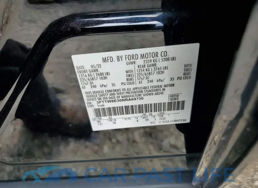 3FTTW8E30NRA69730# 13