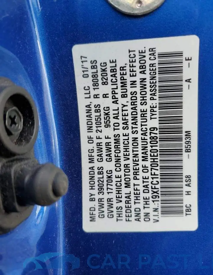 19XFC1F70HE010879# 12