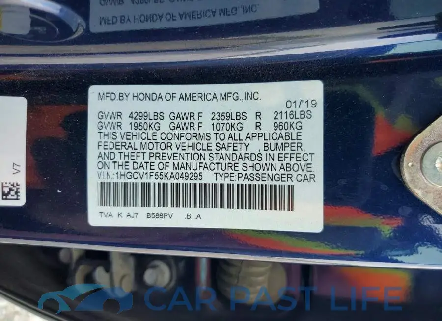 1HGCV1F55KA049295# 13