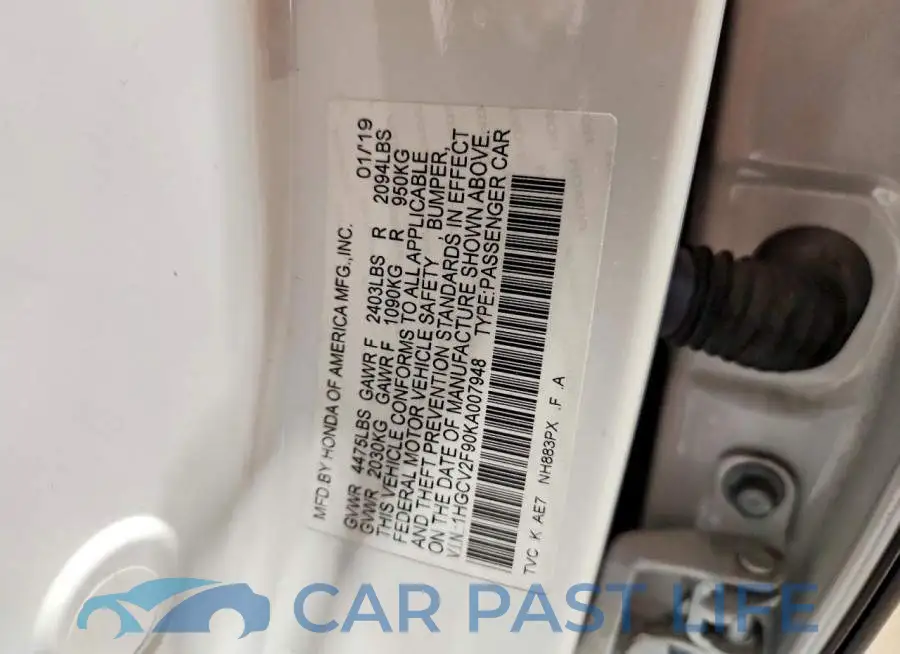 1HGCV2F90KA007948# 13