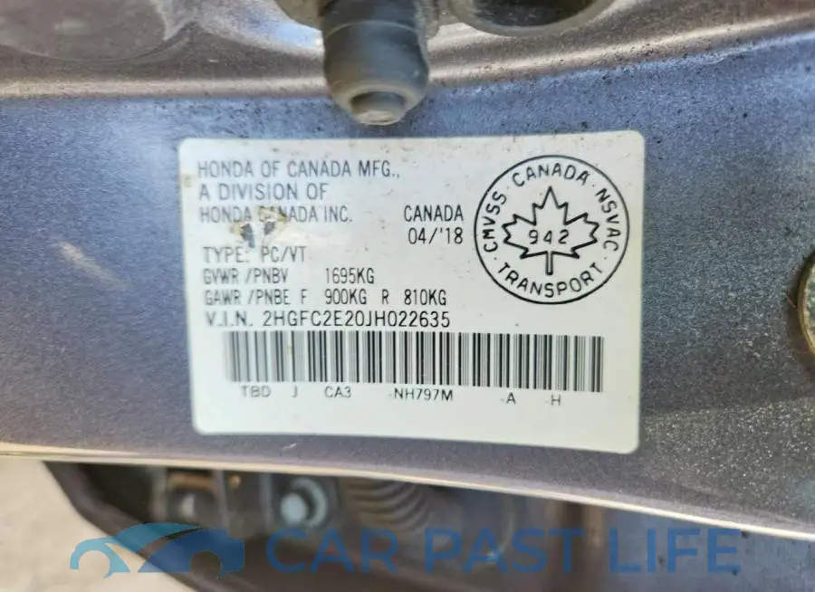 2HGFC2E20JH022635# 12