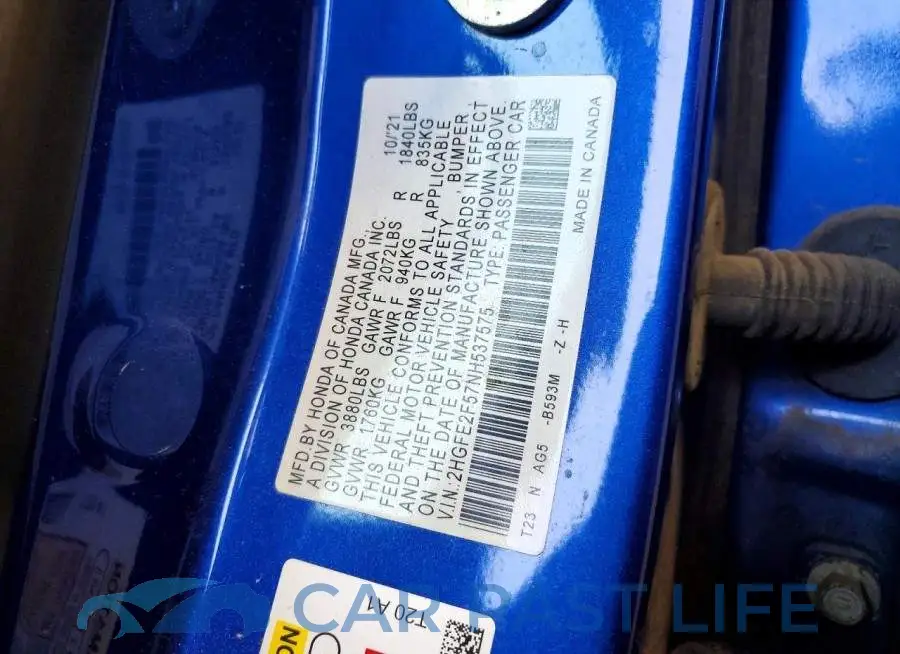 2HGFE2F57NH537575# 12