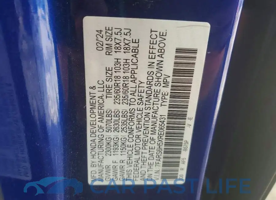 7FARS6H5XRE065431# 13