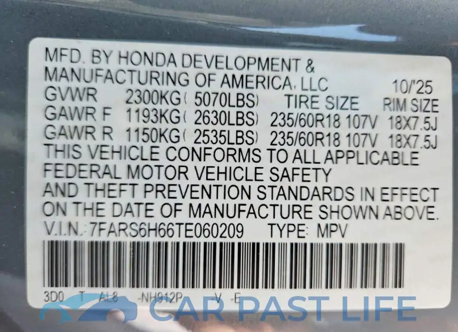 7FARS6H66TE060209# 14