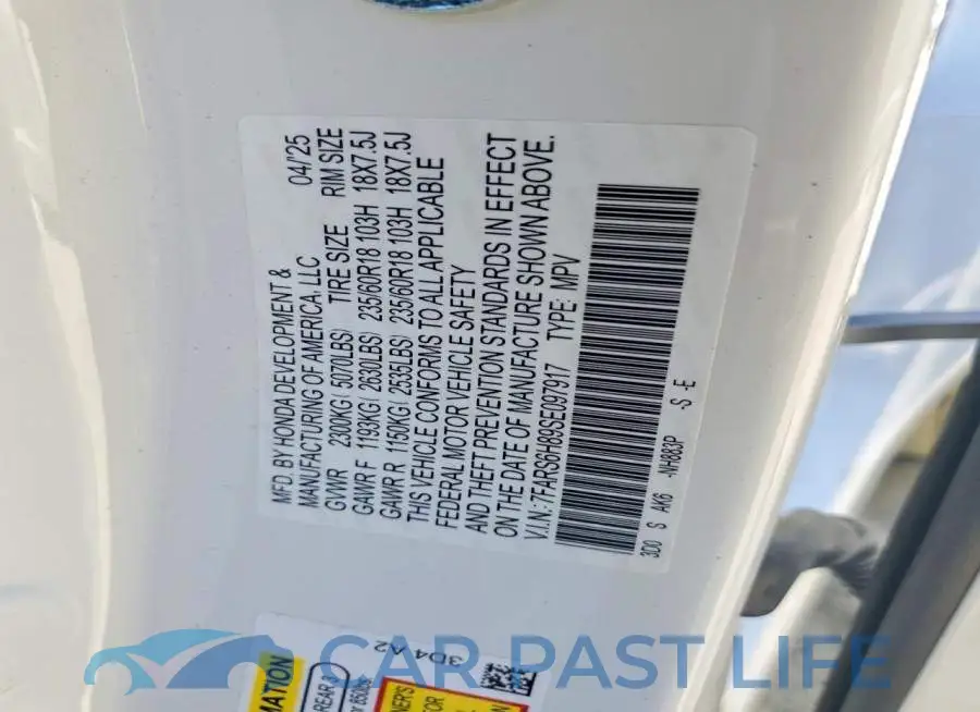 7FARS6H89SE097917# 12
