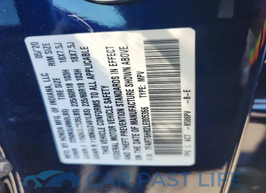 7FART6H82LE005366# 12