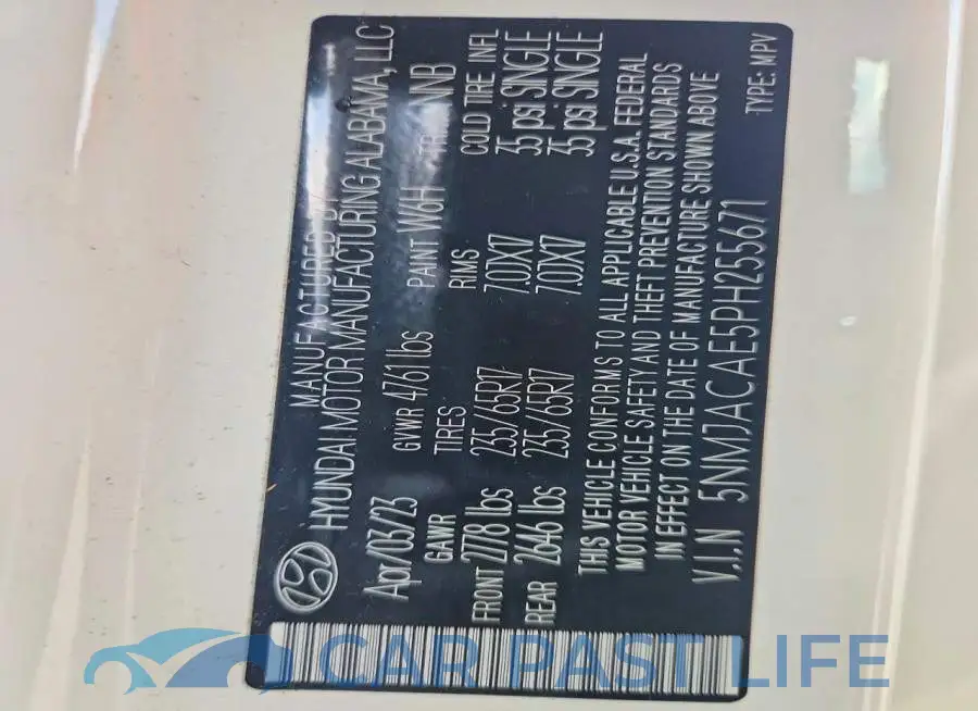 5NMJACAE5PH255671# 14
