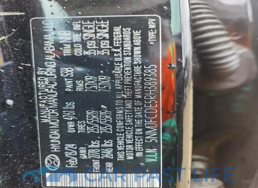 5NMJFCDE5RH389385# 13