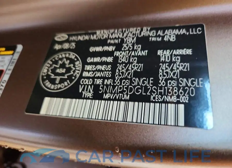 5NMP5DGL2SH138620# 13